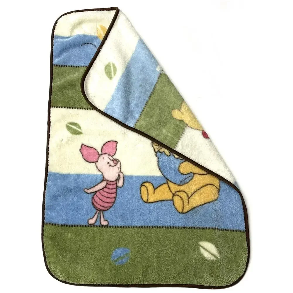 Vintage Winnie The Pooh Fleece Baby Throw Lovey Blanket 44.5” X 29.5” *READ